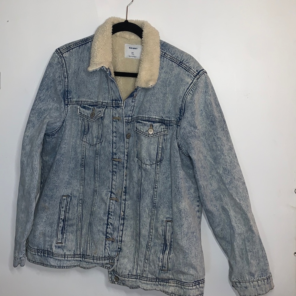 Old navy PLUS size shirpa/denim jacket